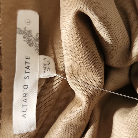 Altar'd State Gold Sequin Long Sleeve Dress - Picture 9 of 12